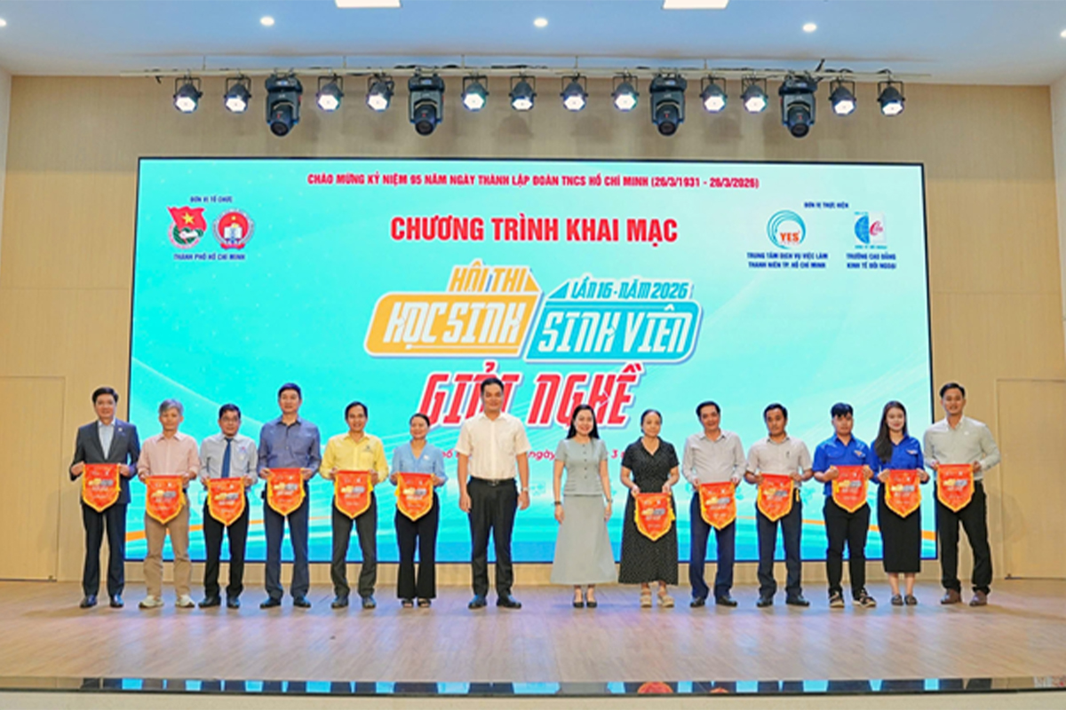 Khai mạc hội thi “Học Sinh, Sinh Viên Giỏi Nghề” lần thứ 16, năm 2026 tại trường Cao Đẳng Kinh tế Đối ngoại