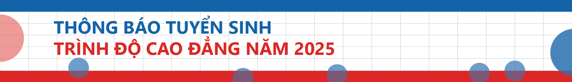 Thông báo tuyển sinh trình độ cao đẳng 2025